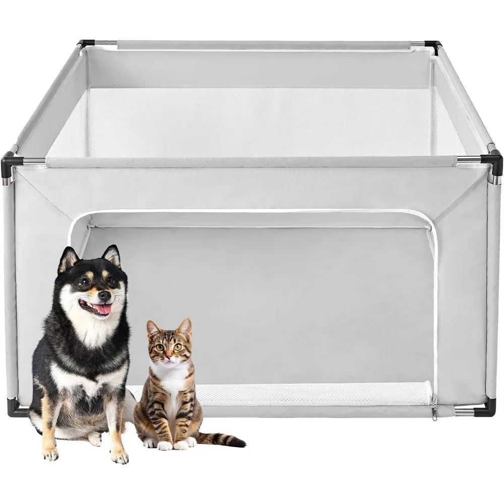 Universal Foldable Pet Playpen β Portable Play Area for Dogs, Cats, & Small Animals