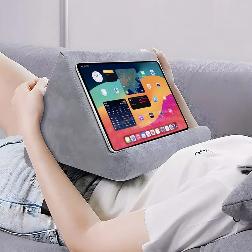 Multi-Angle Pillow Tablet Stand – Soft & Stable Support for iPad, Tablets & Phones