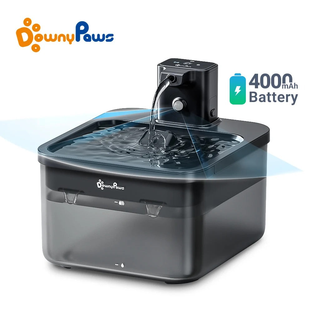 2.5L Wireless Water Fountain – Battery-Powered Smart Dispenser with Motion Sensor