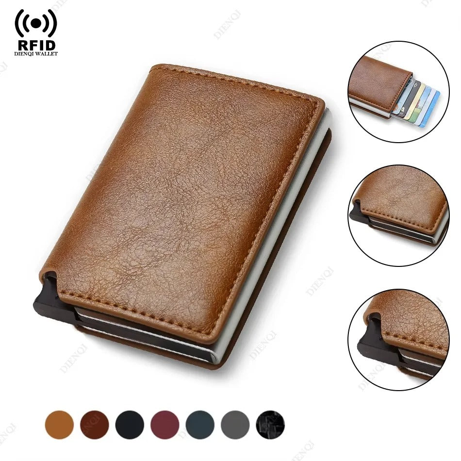 Smart Anti-Theft RFID Slim Wallet β Minimalist Card Holder for Men & Women