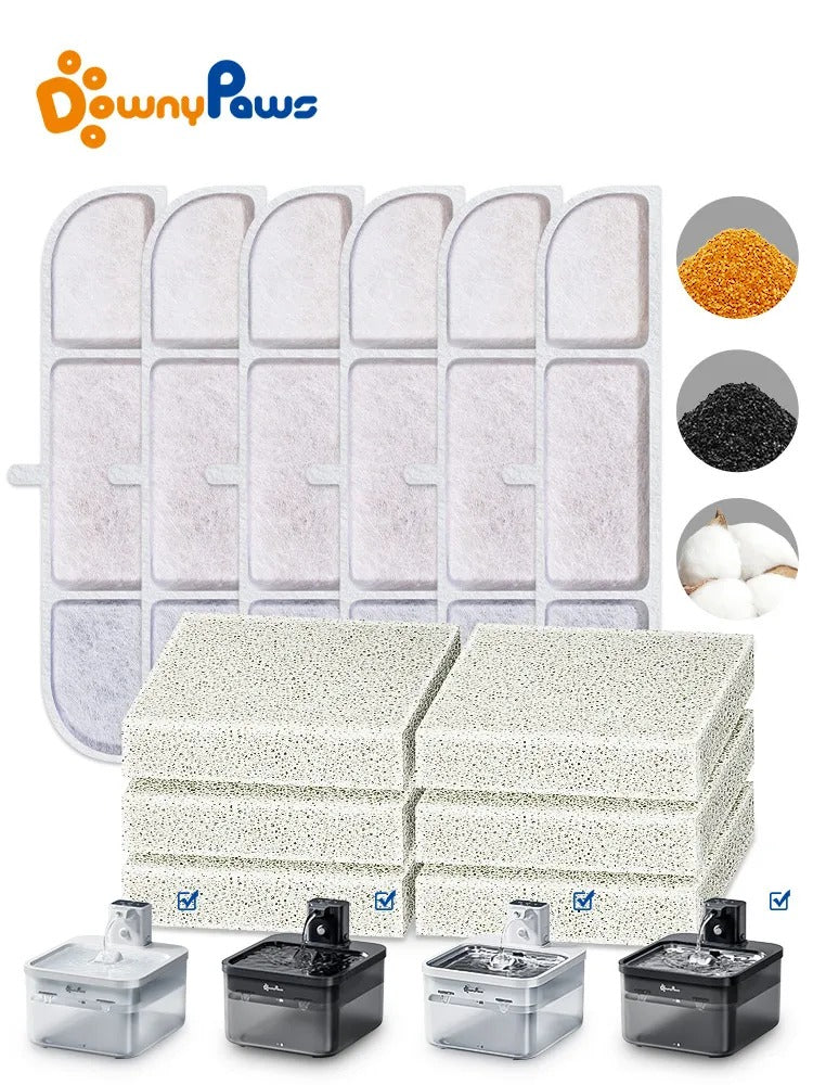 Replacement Filters 6/12 PCS – Keep Your Pet’s Water Fresh & Clean