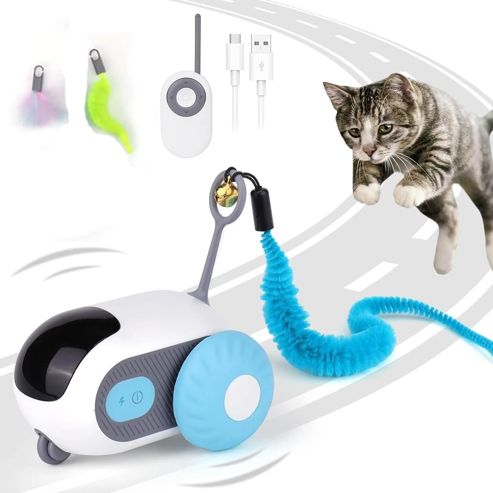 Smart Interactive Cat & Dog Toy – 2 Modes, Remote-Controlled & Automatic Moving Toy Car