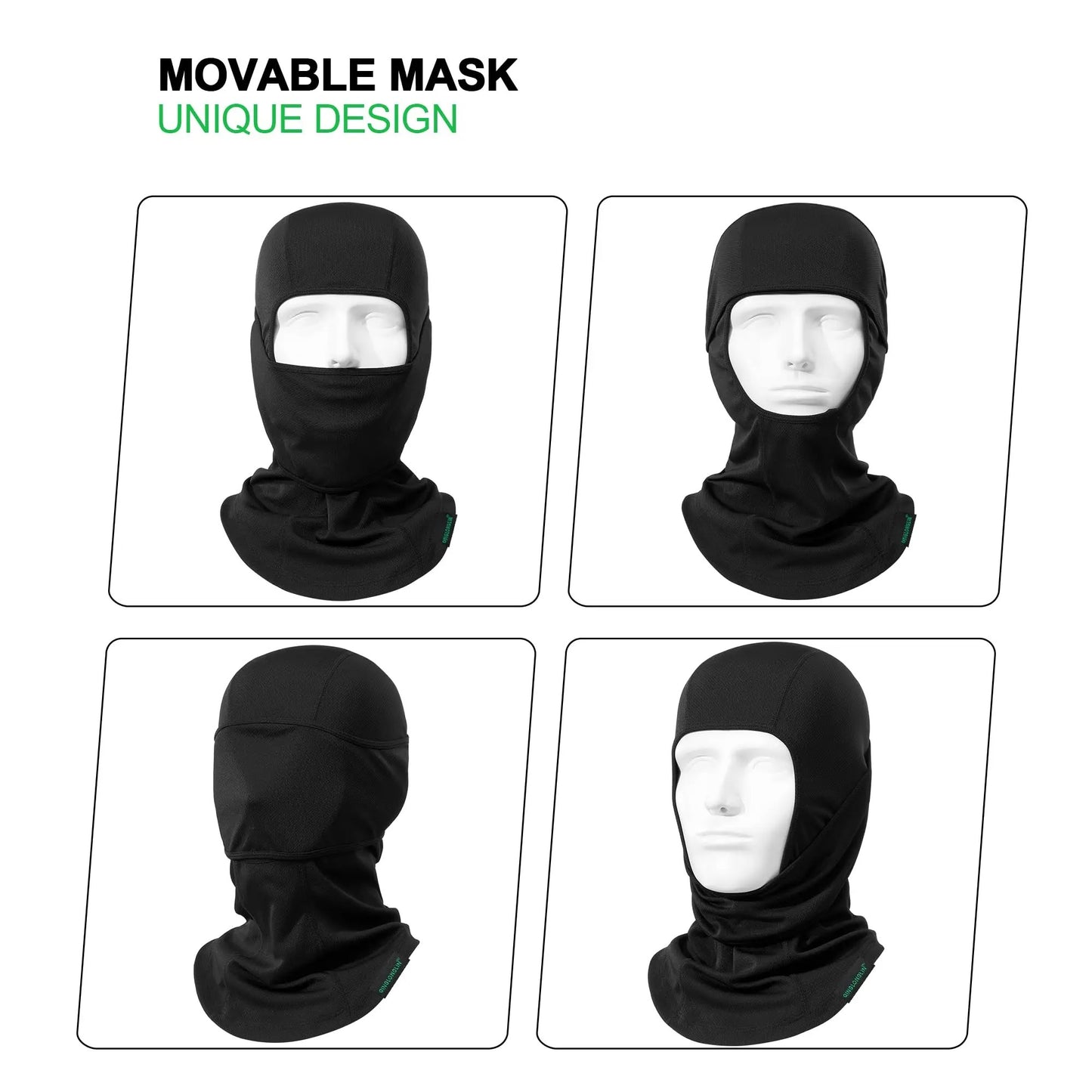 Breathable Full Face Balaclava Ski Mask – Versatile Protective Head Cover for Men and Women, Ideal for Skiing and Outdoor Sports