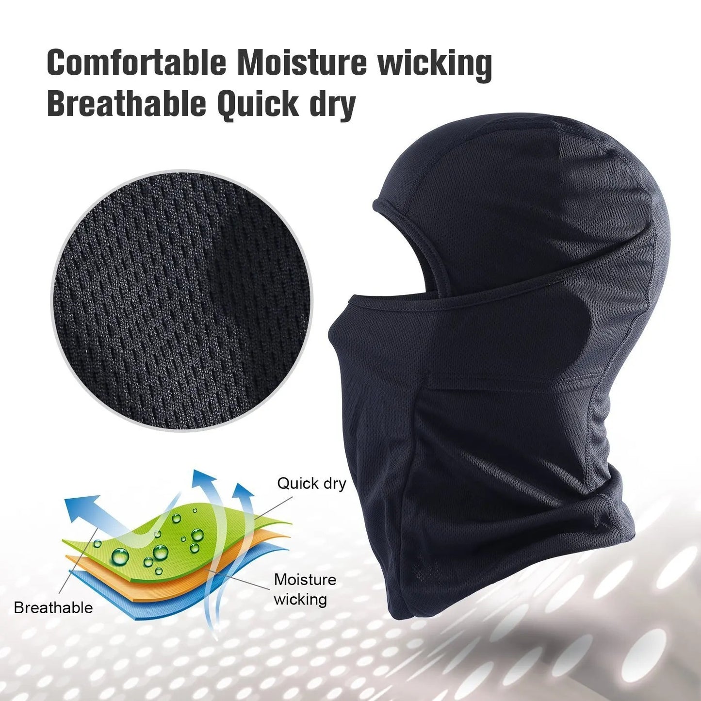 Breathable Full Face Balaclava Ski Mask – Versatile Protective Head Cover for Men and Women, Ideal for Skiing and Outdoor Sports