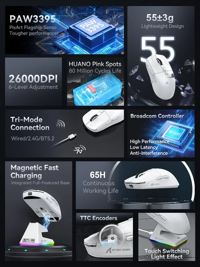 X6 Gaming Mouse – Precision, Performance & Innovation Wireless Bluetooth