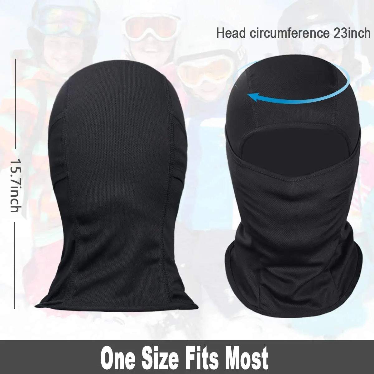 Breathable Full Face Balaclava Ski Mask – Versatile Protective Head Cover for Men and Women, Ideal for Skiing and Outdoor Sports