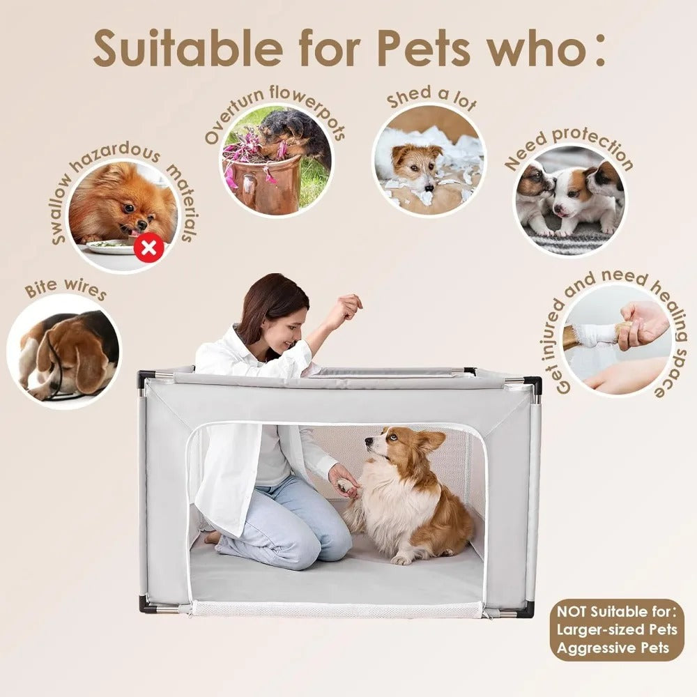 Universal Foldable Pet Playpen β Portable Play Area for Dogs, Cats, & Small Animals