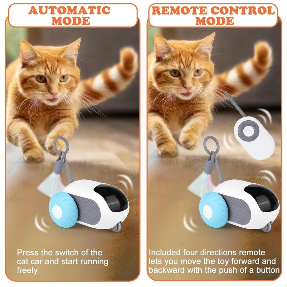 Smart Interactive Cat & Dog Toy – 2 Modes, Remote-Controlled & Automatic Moving Toy Car
