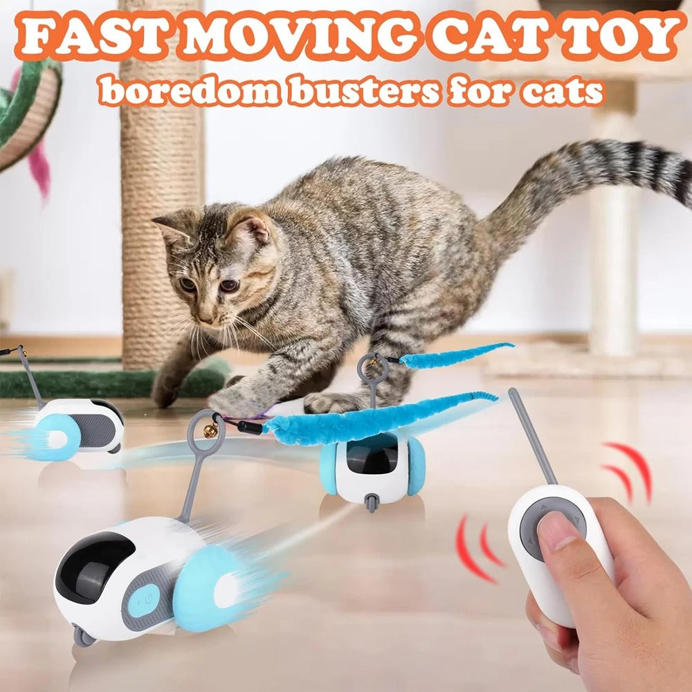 Smart Interactive Cat & Dog Toy – 2 Modes, Remote-Controlled & Automatic Moving Toy Car