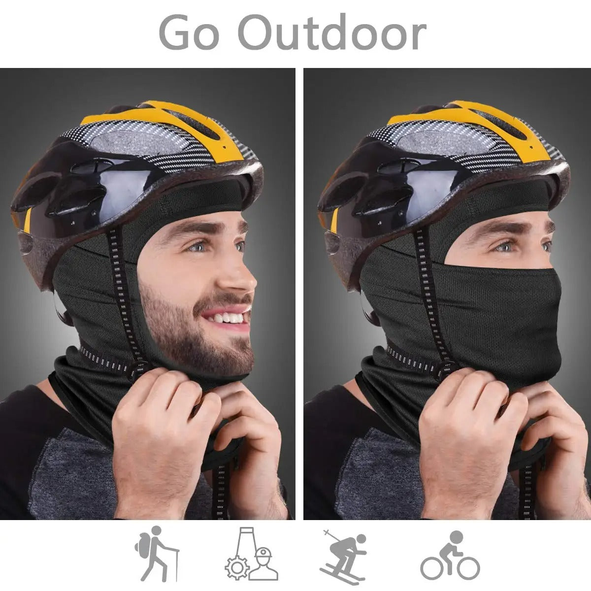 Breathable Full Face Balaclava Ski Mask – Versatile Protective Head Cover for Men and Women, Ideal for Skiing and Outdoor Sports