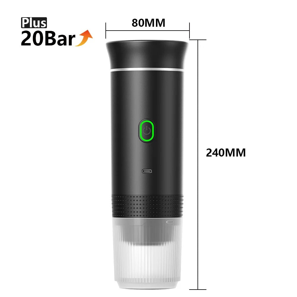 Portable Wireless Espresso Coffee Maker – 3-in-1 Travel Coffee Machine for Car, Home & Camping