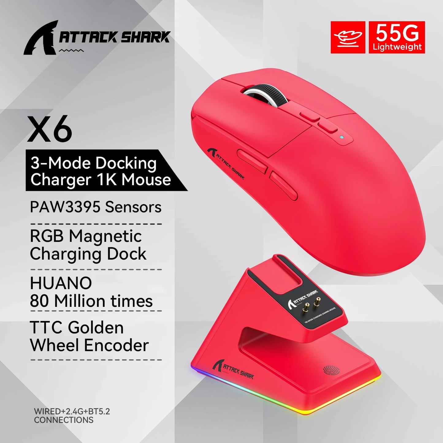X6 Gaming Mouse – Precision, Performance & Innovation Wireless Bluetooth