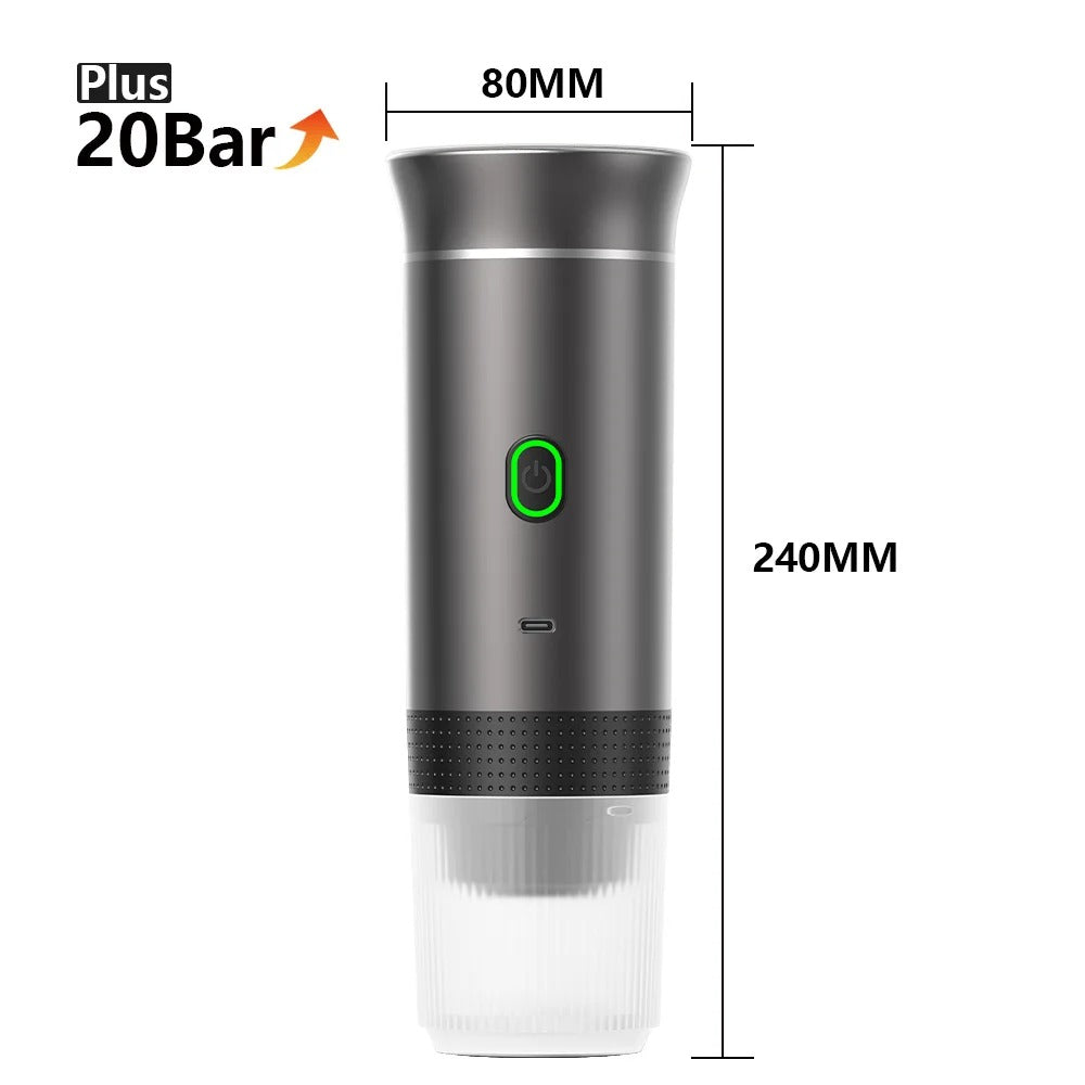 Portable Wireless Espresso Coffee Maker – 3-in-1 Travel Coffee Machine for Car, Home & Camping