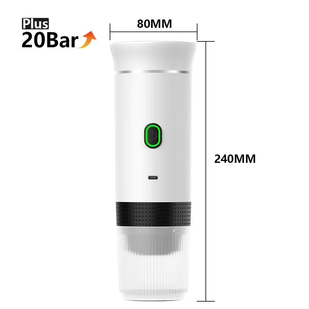 Portable Wireless Espresso Coffee Maker – 3-in-1 Travel Coffee Machine for Car, Home & Camping