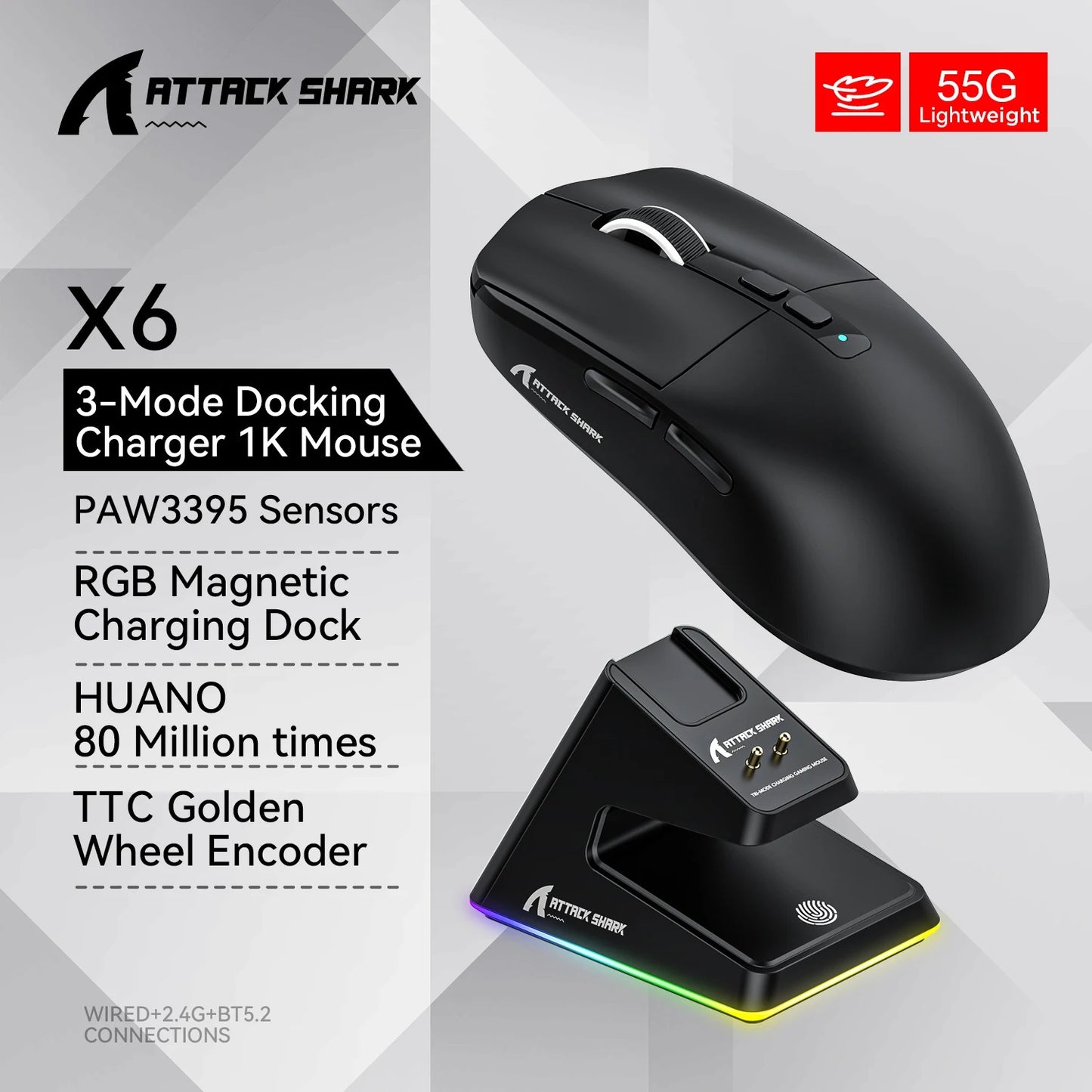 X6 Gaming Mouse – Precision, Performance & Innovation Wireless Bluetooth