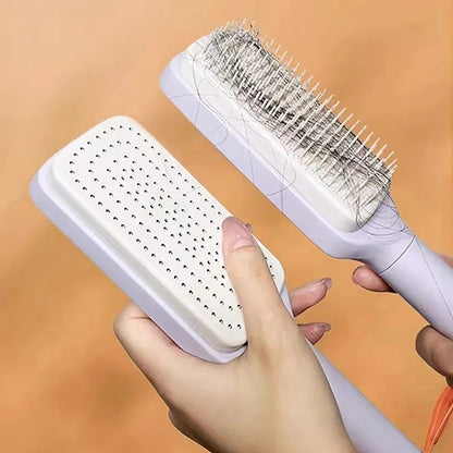 Self-Cleaning Scalp Massage Hair Brush – Effortless Detangling & Scalp Care