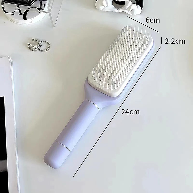 Self-Cleaning Scalp Massage Hair Brush – Effortless Detangling & Scalp Care