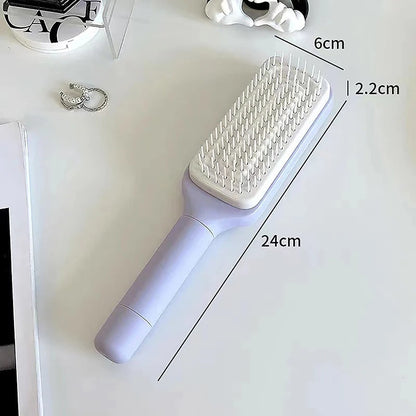 Self-Cleaning Scalp Massage Hair Brush – Effortless Detangling & Scalp Care
