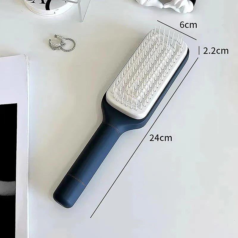 Self-Cleaning Scalp Massage Hair Brush – Effortless Detangling & Scalp Care